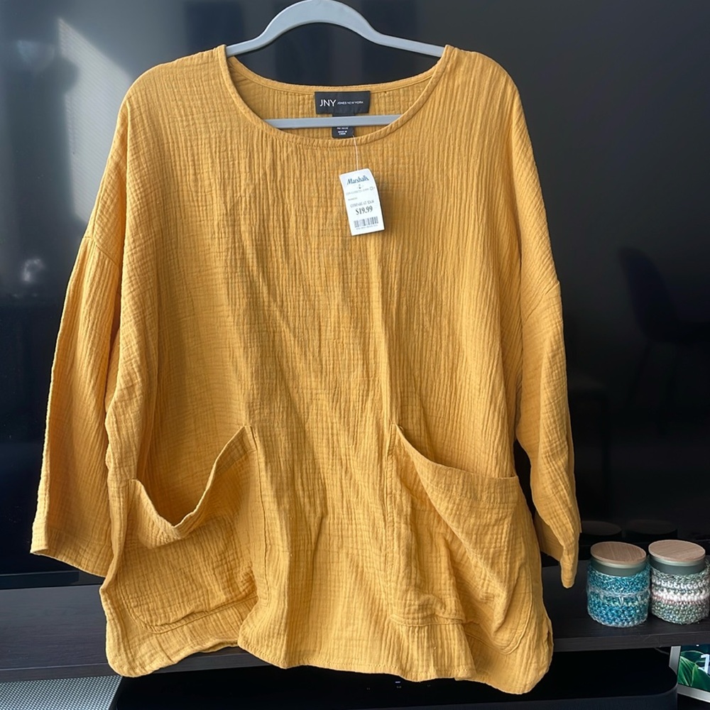 NWT Yellow Cotton Blouse